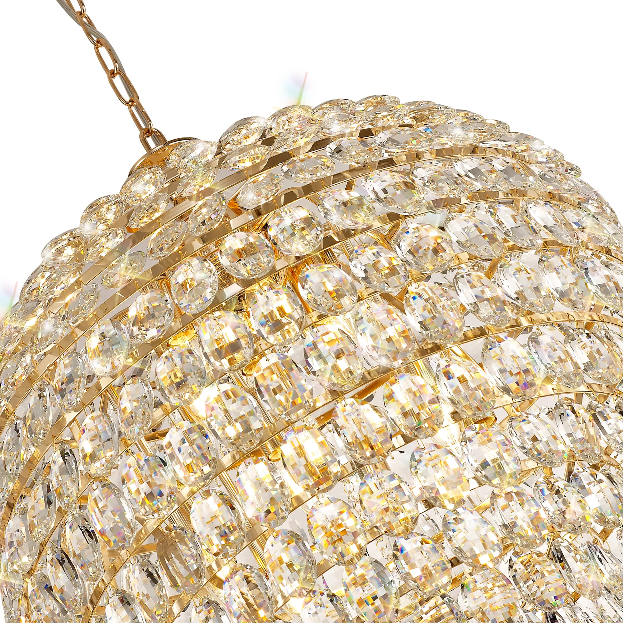 Coniston Pendant 12 Light (29.2kg) French Gold IL32810  Diyas Coniston French Gold